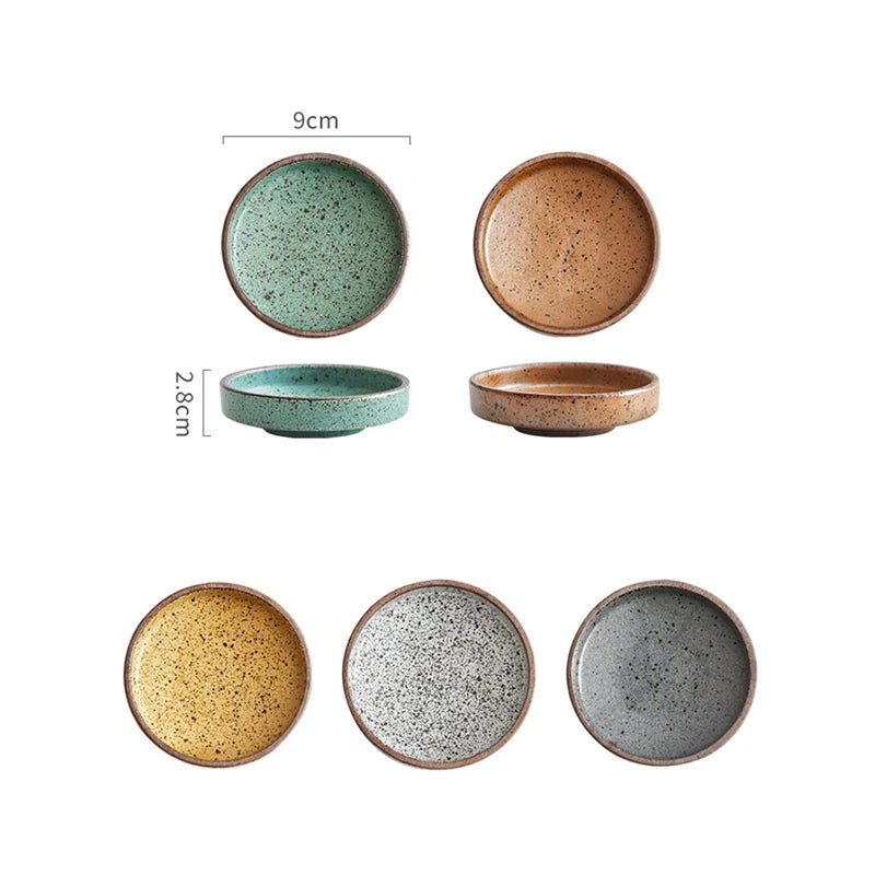Shosai Green Ceramic Round Sauce Dish