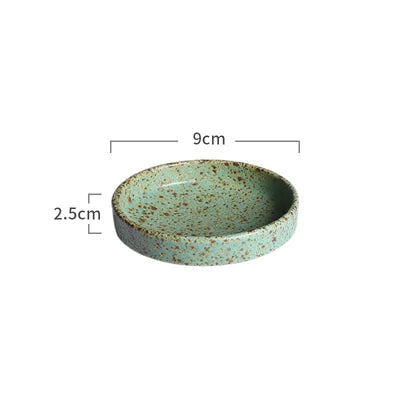 Shosai Green Ceramic Plates