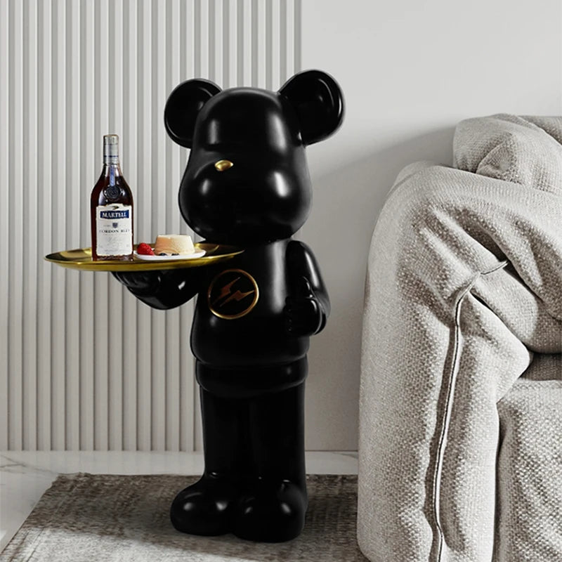 Modern decor Bear Statue Tray Table