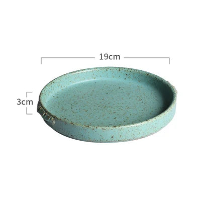 Shosai Green Ceramic Plates