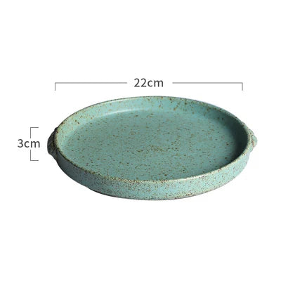 Shosai Green Ceramic Plates