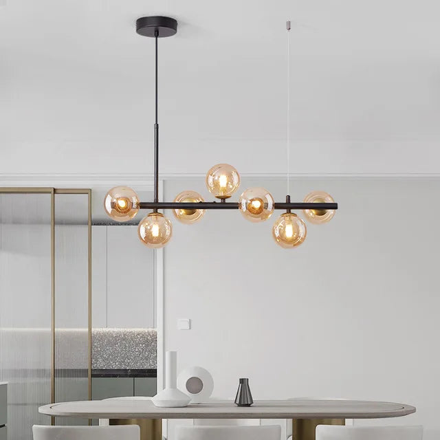 Pendant Gold Light Glass Ball