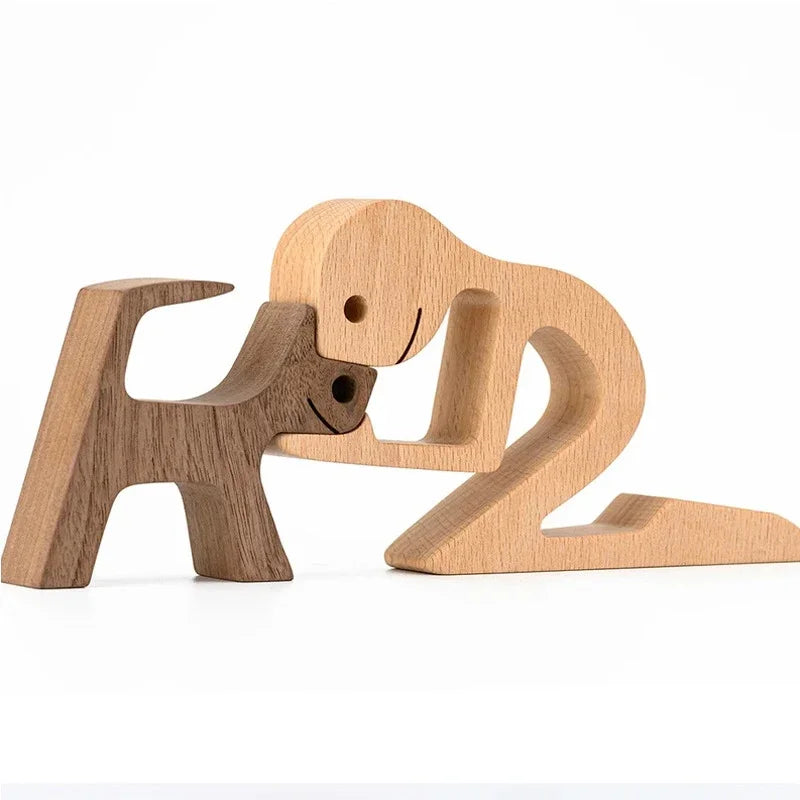 Nordic Wooden Dog Sculptures