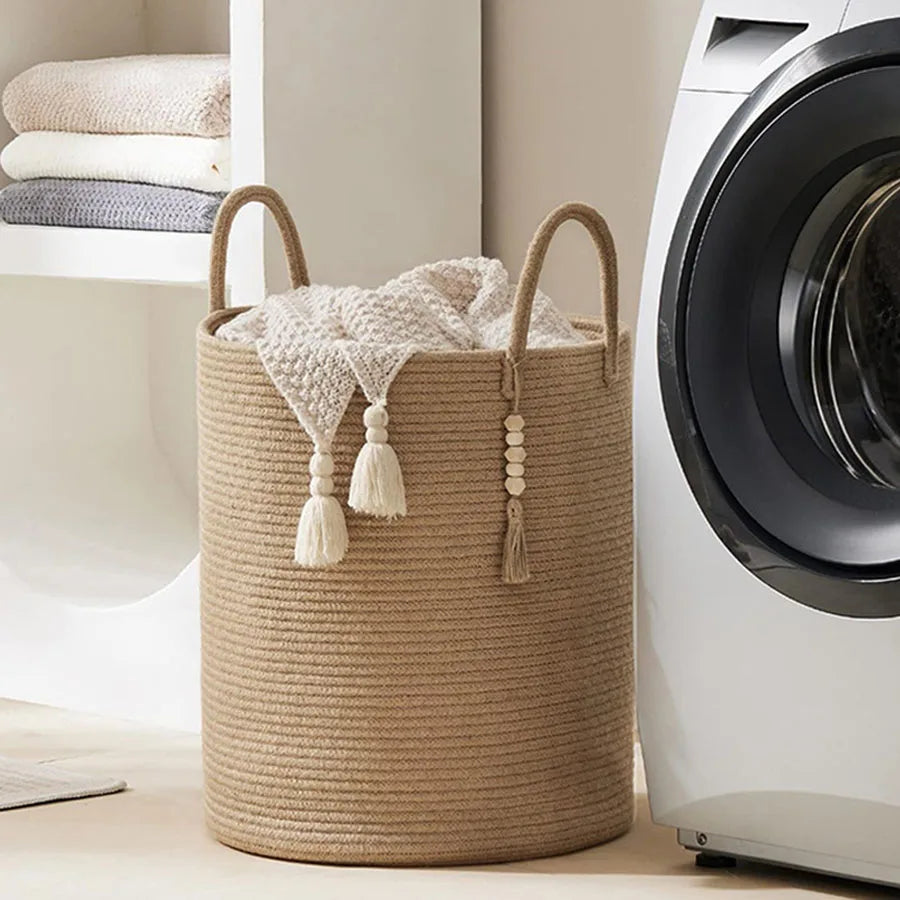 Cotton Laundry Hamper Basket