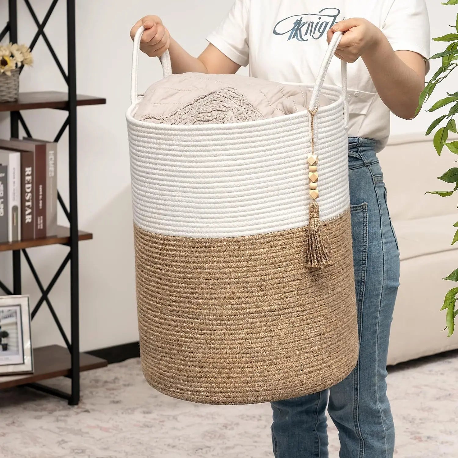 Cotton Laundry Hamper Basket