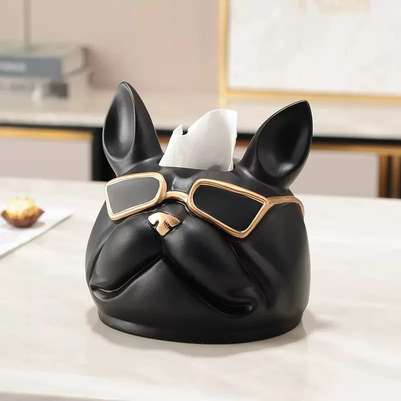 Decor and French bulldog statue 