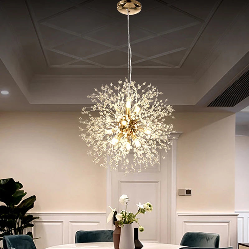 Modern Gold Crystal Chandeliers Firework