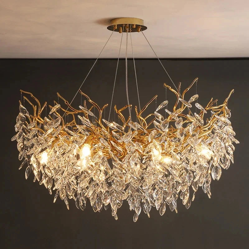 Elegant Lighting Modern Gold Crystal Chandeliers 