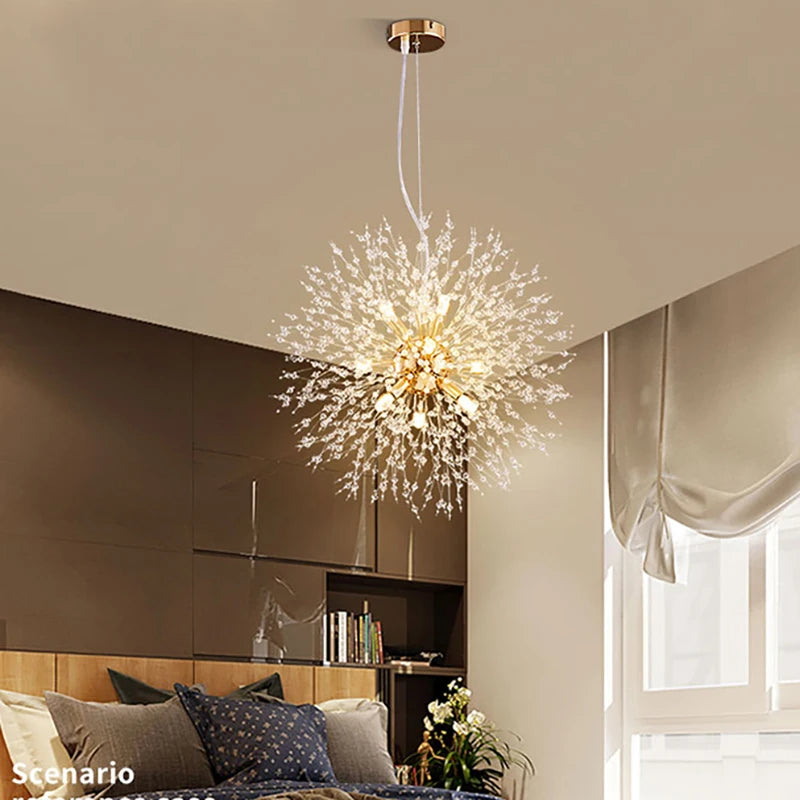 Modern Gold Crystal Chandeliers Firework