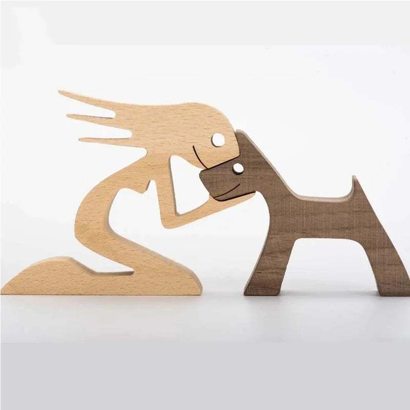 Nordic Wooden Dog Sculptures