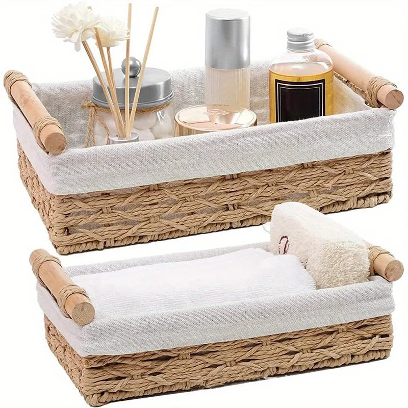 Handmade Wooden Wicker Baskets