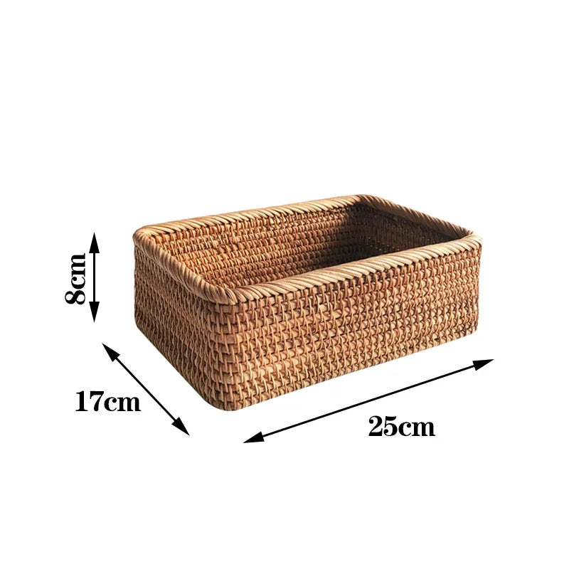 Hand-woven Rattan Wicker Basket